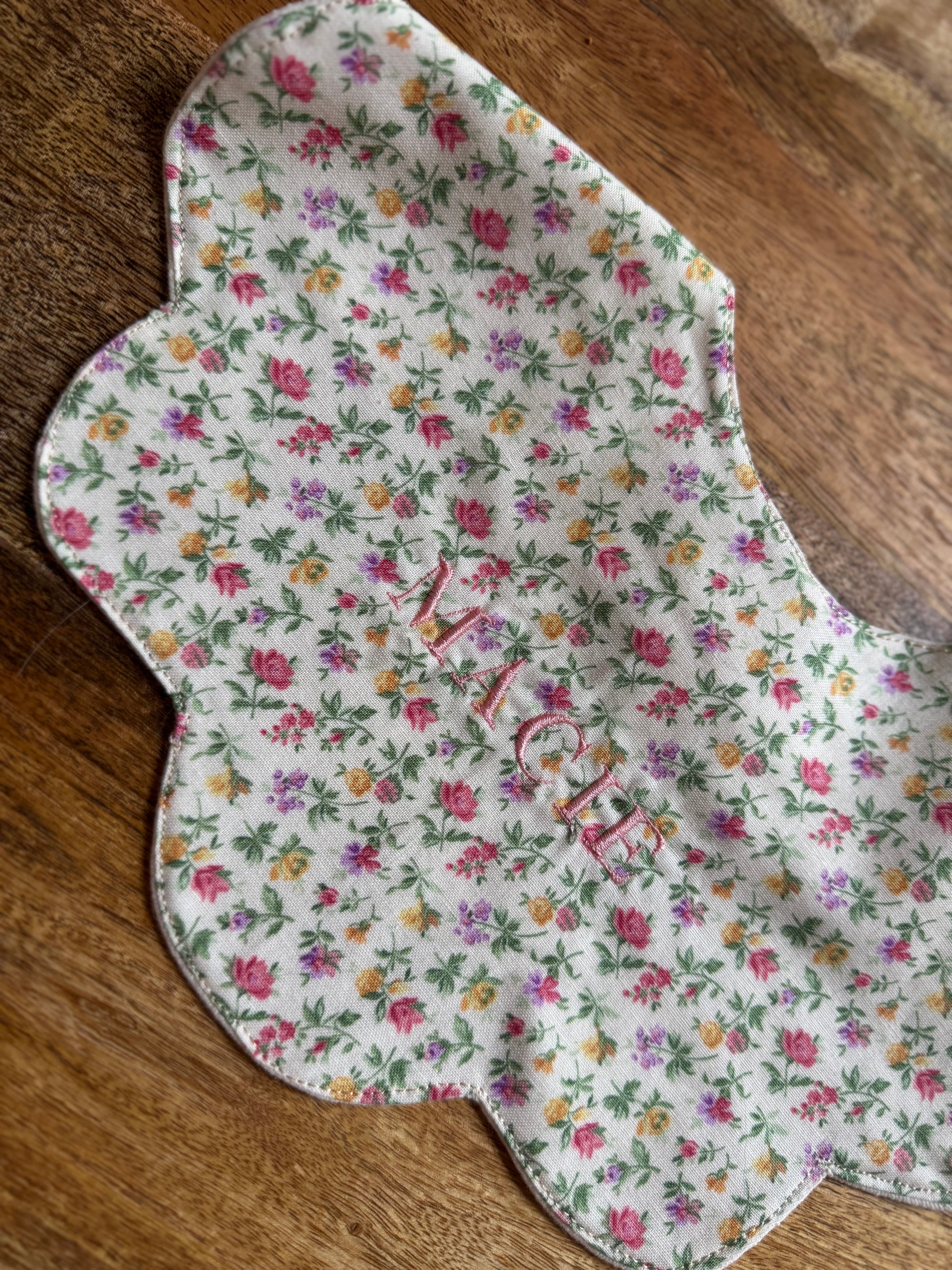 1st Birthday Crown Hat Bib Floral Personalized Embroidery Gift Set